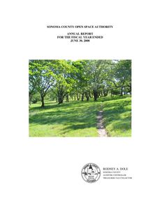 Sonoma County Open Space Authority Annual Audit Report 2008