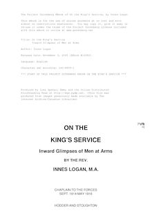 On the King s Service - Inward Glimpses of Men at Arms