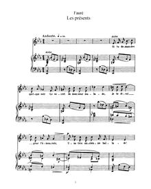 Partition No. 1 - Les présents, 2 chansons, Op. 46, Deux mélodies Op. 46