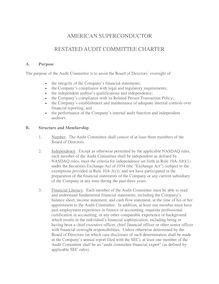 Audit Committee Charter 1-28-10 - Final Clean