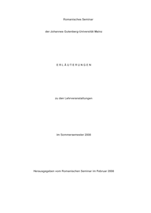 Romanisches Seminar der Johannes Gutenberg-Universität Mainz E R L ...