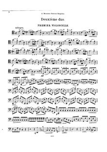 Partition violoncelle 1, 6 Grand Duos pour 2 violoncelles, Op.9 par Cornélis Liégeois