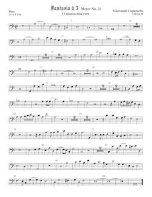 Partition viole de basse, Fantasia pour 5 violes de gambe, RC 56