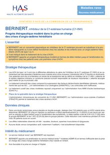 BERINERT - Synthèse d avis BERINERT - CT-6744 english version