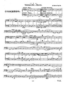 Partition violoncelles et Bassi (cleaned), violoncelle Concerto