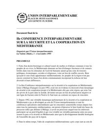 UNION INTERPARLEMENTAIRE IIe CONFERENCE INTERPARLEMENTAIRE SUR LA ...