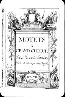 Partition Grands Motets, Tome VIII, Grands Motets, Cauvin collection