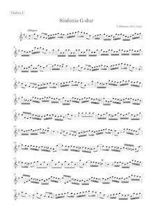 Partition violon I, Sinfonia en G major, Si 8, G major, Albinoni, Tomaso