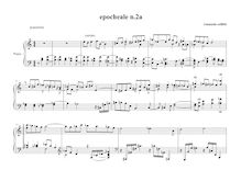 Partition complète, epocheale per pianoforte n.2a, Cellitti, Venanzio