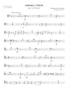 Partition Trombone 1/2, Andante et Finale, Анданте и финал, B♭ major–E♭ major