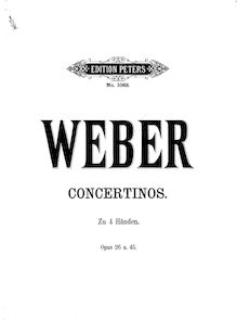 Partition complète, clarinette Concertino, E♭ major, Weber, Carl Maria von par Carl Maria von Weber