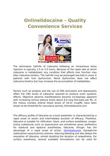 Onlinelidocaine – Quality Convenience Services