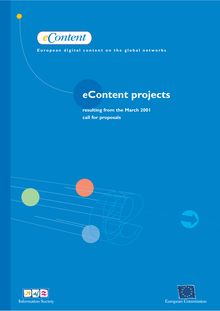eContent projects resulting from the March 2001 call for proposals