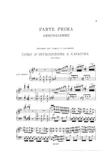 Partition Act I, chœur et Cavatina: Come notte a sol fulgente (Zaccaria), Nabucco