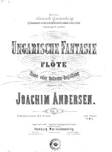 Partition Score (Piano reduction) et flûte , partie, Hungarian Fantasy, Op.2