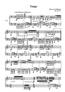 Partition , en G Minor, 2 Tangos, Op.4, Veldhuizen, Rick van