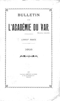 Académie du Var. Bulletin de l&#39;Académie du Var. 1880.