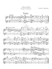 Partition flûte 1/2 et Piccolo, Variations on an Original Theme, Op.36