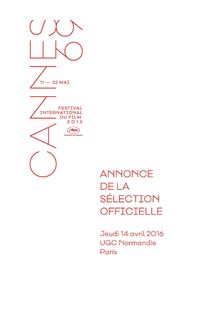 Festival de Cannes 2016 - sélection officielle