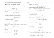 Sujet : Analyse, Séries de Fourier, Applications des séries de Fourier