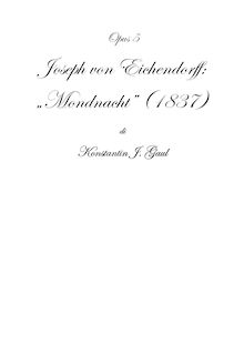Partition complète, Mondnacht, A major, Gaul, Konstantin Joachim