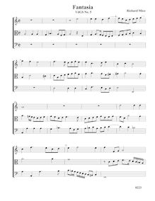 Partition Fantasia VdGS No. 5 - partition complète, fantaisies pour 3 violes de gambe par Richard Mico