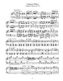 Partition complète, Cagliostro-Walzer, Op.370 (from Cagliostro en Wien) par Johann Strauss Jr.