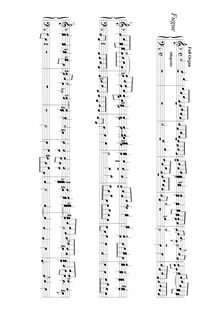 Partition , Fugue, 6 Bénévoles pour pour orgue ou clavecin, Beckwith, John