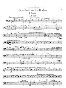 Partition basson 1, 2, contrebasson, Symphony No.1, Originally titled &quot;Titan&quot;