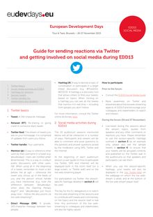 Guide for sending reactions via Twitter and getting involved on social media during EDD13