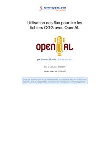 Utilisation des flux pour lire les fichiers OGG avec OpenAL