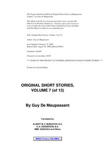 Original Short Stories — Volume 07