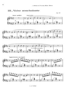 Partition complète (scan), Valse Nonchalante, Op. 110