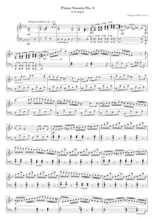 Partition complète, Piano Sonata No.2, Op.5, F major, Shen, Yichuan