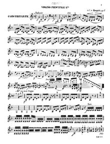 Partition violon 4 , partie, Concertante pour 4 violons et orchestre, Op.17