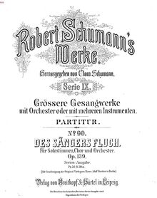 Partition complète, Des Sängers Fluch, Schumann, Robert
