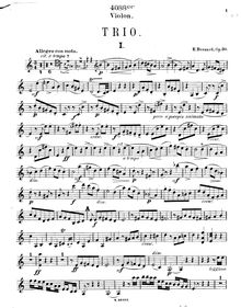Partition violon, Piano Trio, Op.30, A minor, Bernard, Émile