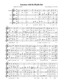 Partition complète (alto notation, SATB  enregistrements), Amyntas avec His Phyllis Fair