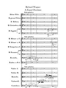 Partition complète, Eine Faust-Ouvertüre, D minor, Wagner, Richard par Richard Wagner