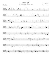 Partition viole de basse 1, alto clef, madrigaux - Set 2, Wilbye, John par John Wilbye