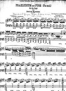 Partition complète, Prelude en F-sharp minor, BuxWV 146, Prelude and Fugue in F-sharp minor, BuxWV 146