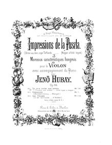 Partition violon et partition de piano, partition de violon, Impressions de la Puszta, Op.44