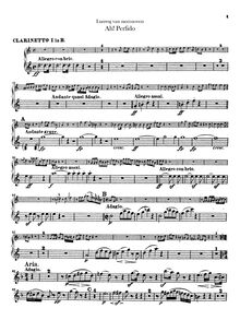 Partition clarinette 1, 2 (en B♭), Ah! Perfido, C major, Beethoven, Ludwig van