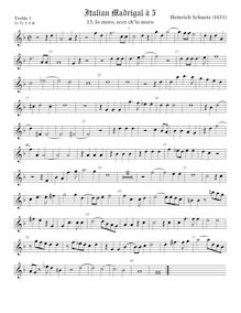 Partition viole de gambe aigue 1, italien madrigaux, Schütz, Heinrich par Heinrich Schütz