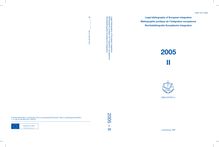 Legal bibliography of European integration 2005