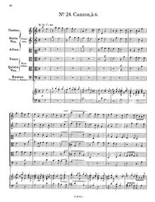 Partition complète, Canzon à 6, A minor, Schein, Johann Hermann