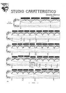 Partition complète, Studio caratteristico, A♭ major, Martucci, Giuseppe