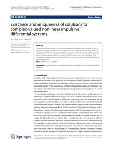 Existence and uniqueness of solutions to complex-valued nonlinear impulsive differential systems