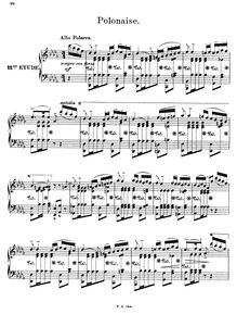 Partition No.12: Polonaise, 12 Romances en Forme d Études, Op.8