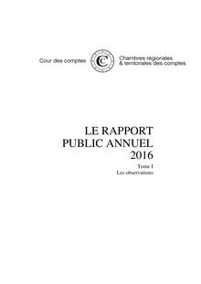 Rapport annuel 2016 de la Cour des Comptes : Les observations